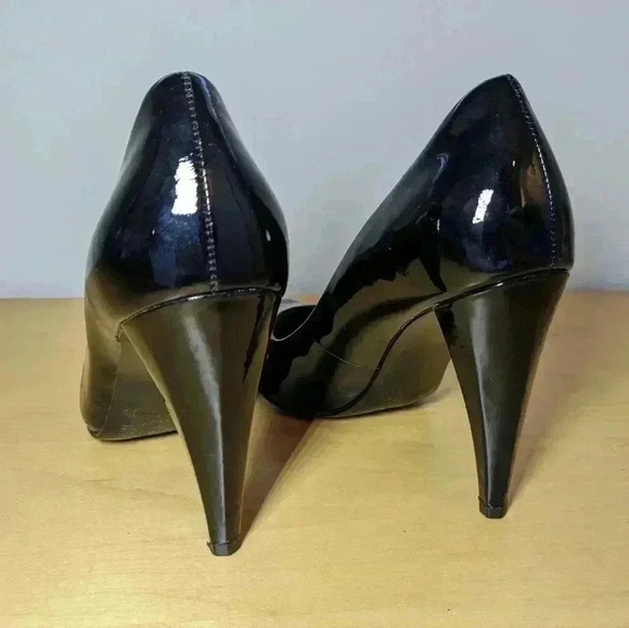 MARC FISHER heels leather black shoes VERY CUTE AND SEXY! size 6 IN GREAT CONDIT - Picture 2 of 10